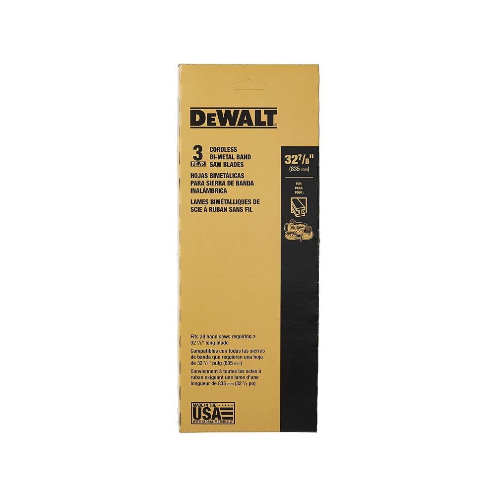 DEWALT Portable Band Saw Blade, 32-7/8-Inch, .020-Inch, 24 TPI, 3-Pack (DW3984C)