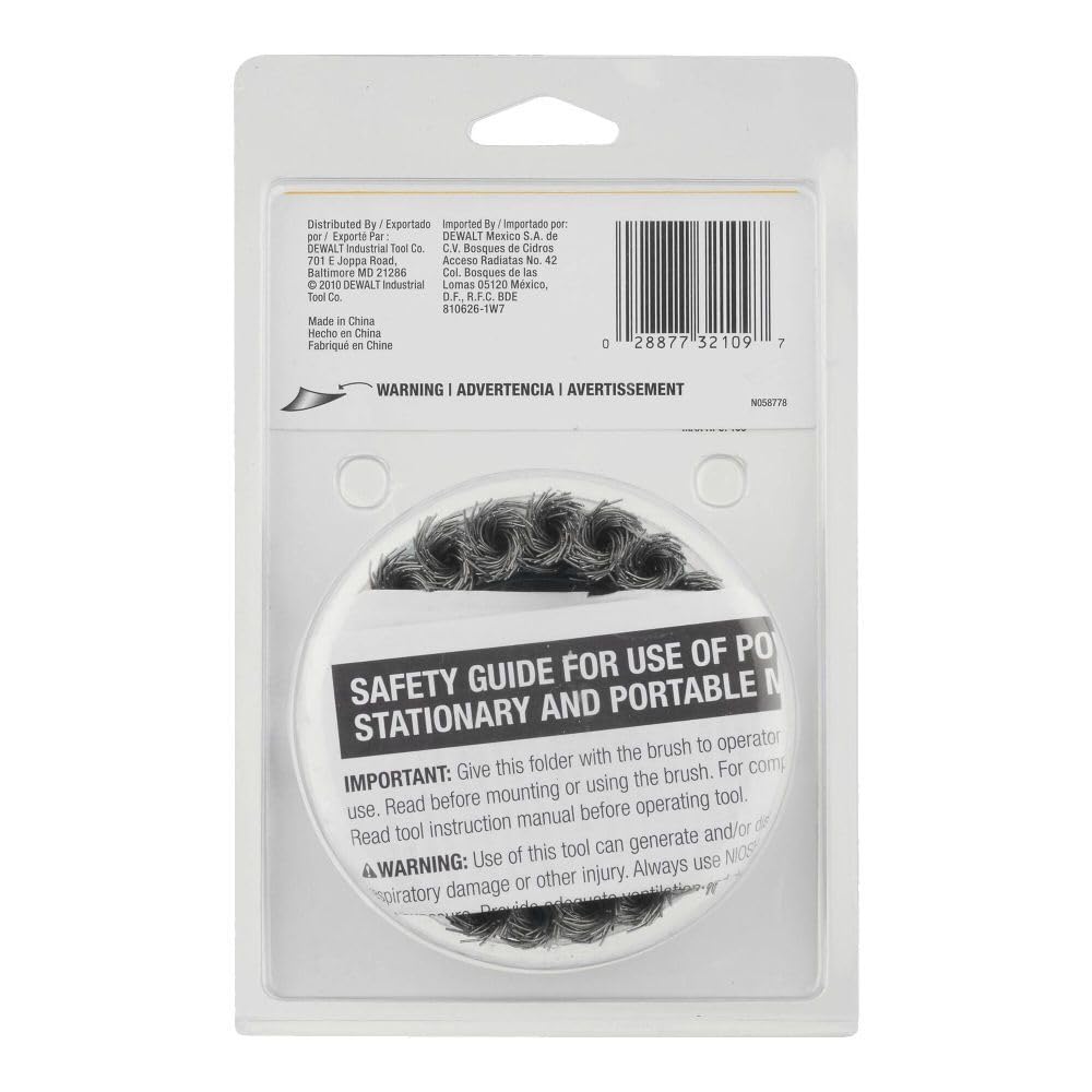 DEWALT Wire Cup Brush, Knotted, 4-Inch (DW4916)