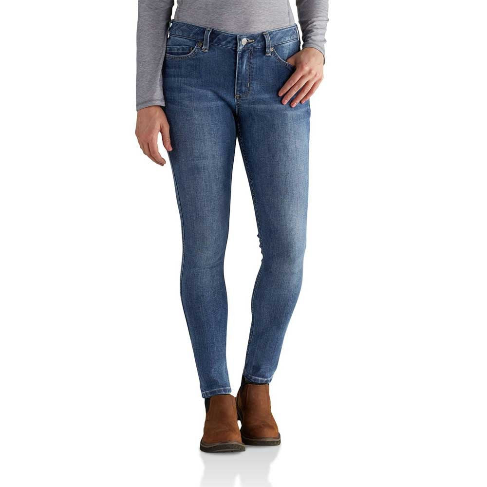 Carhartt Women's Layton Skinny Leg Slim Fit Jean, Sundried, 4