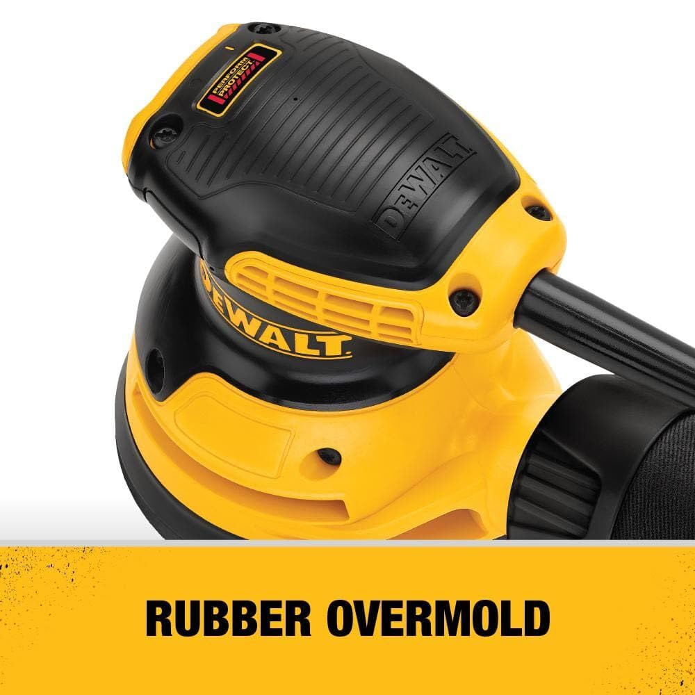 DEWALT Orbital Sander Kit, 5 inch, 3 amp, Corded, 12,000 OPM (DWE6421K)