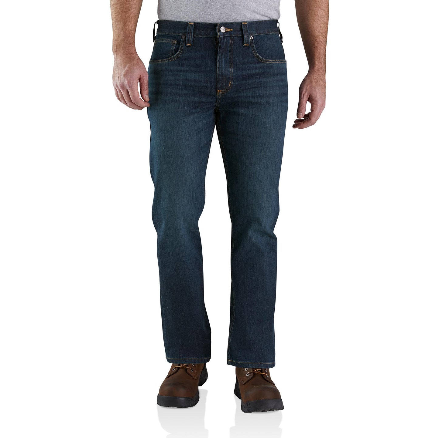 Carhartt mens Rugged Flex Relaxed Straight Leg Jean Work Utility Pants, Clearwater, 36W x 30L US