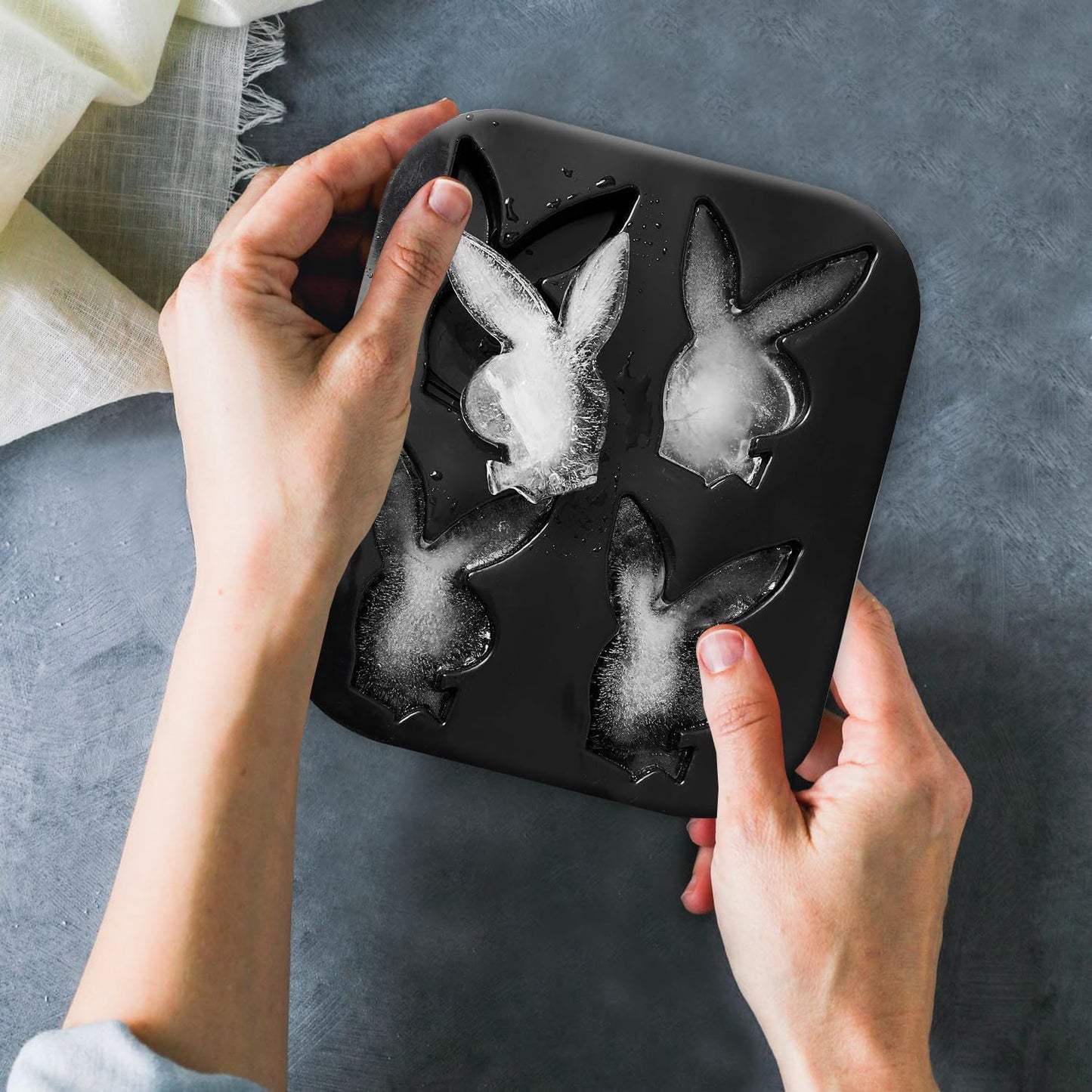 Playboy Rabbit Head Ice Cube Tray Black