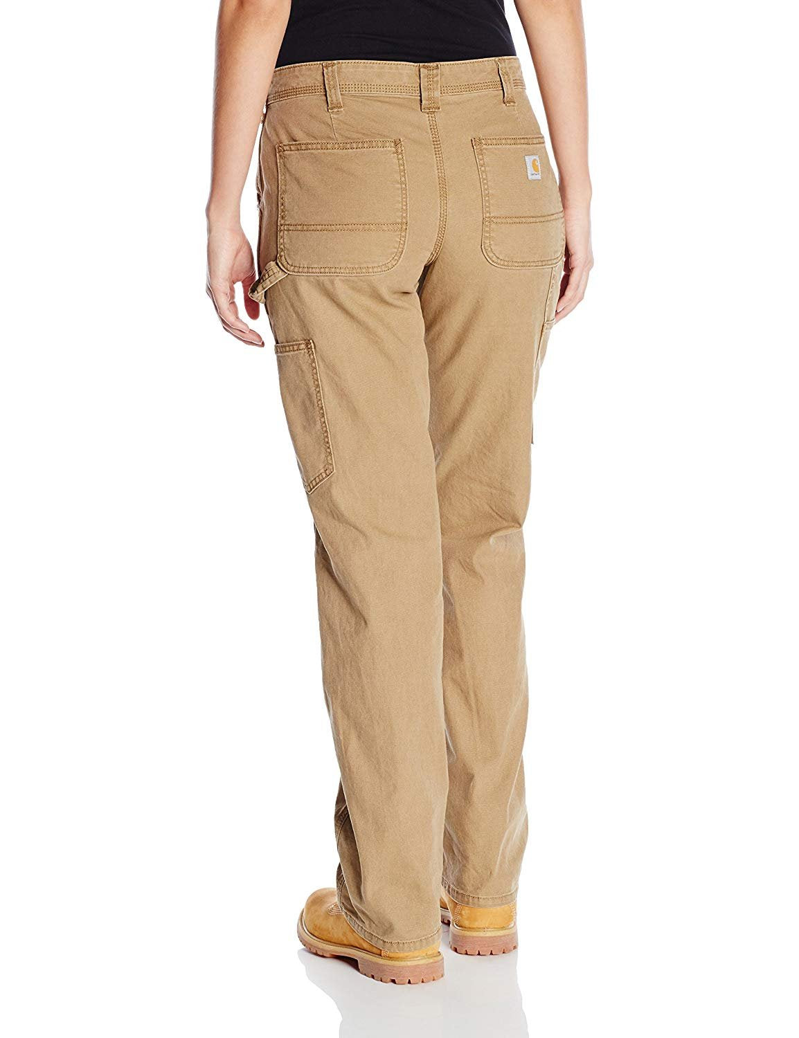 Carhartt Women's Rugged Flex Loose Fit Canvas Work Pant, Yukon, 10 Tall