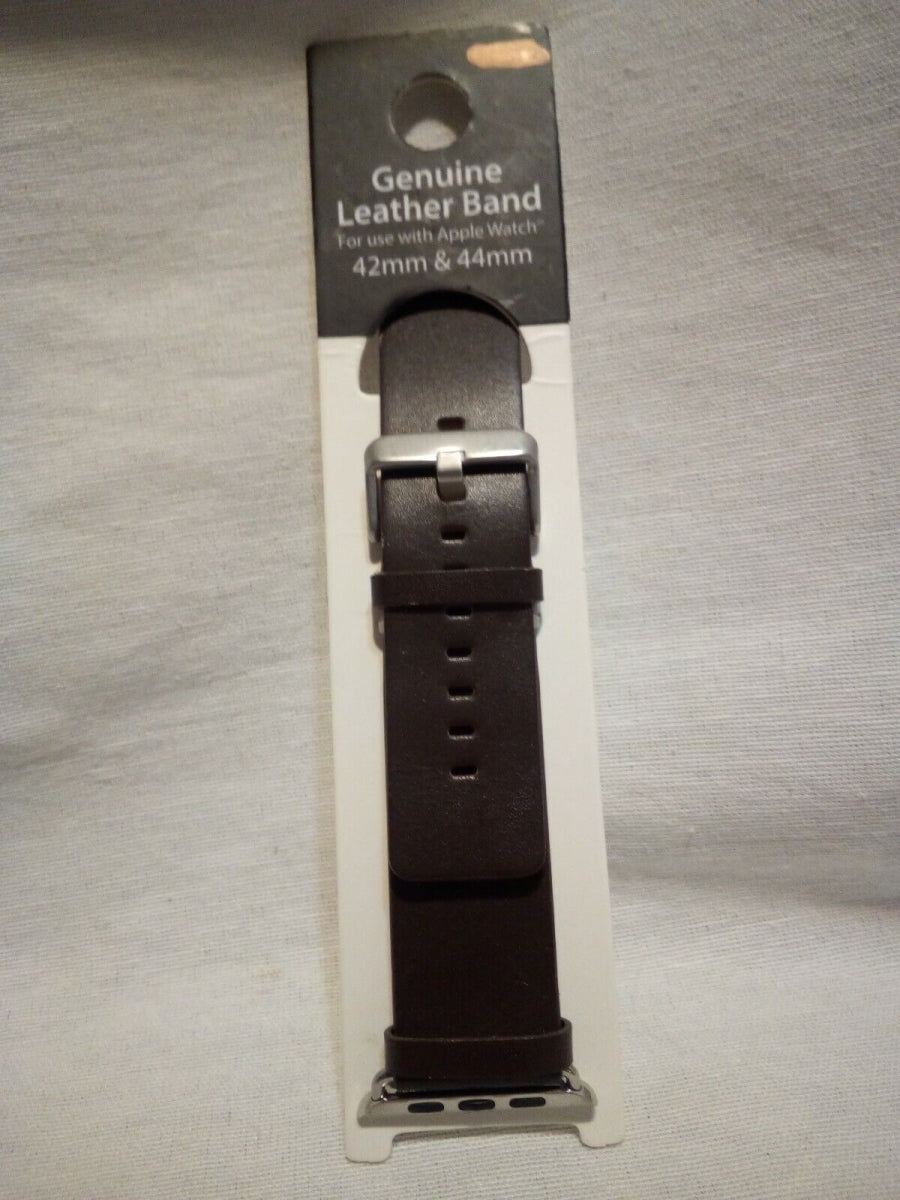 Tzumi 18062842DBW2 42 Mm Leather Watch Band for Apple Dark Brown