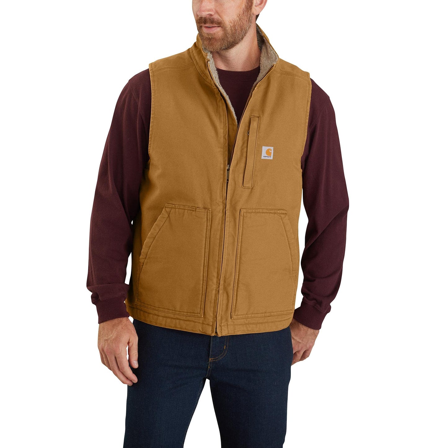 Carhartt Men's Sherpa Lined Mock-Neck Vest