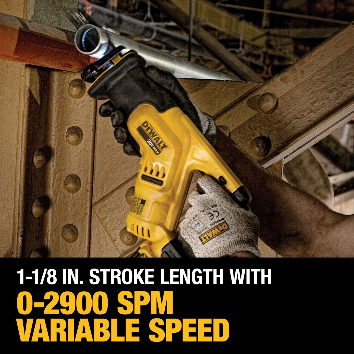 DEWALT 20V MAX* Cordless Reciprocating Saw Kit, 5 Amp-Hour Battery (DCS387P1)