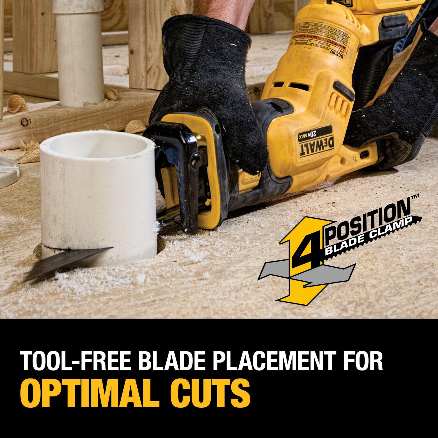 DEWALT 20V MAX* Cordless Reciprocating Saw Kit, 5 Amp-Hour Battery (DCS387P1)