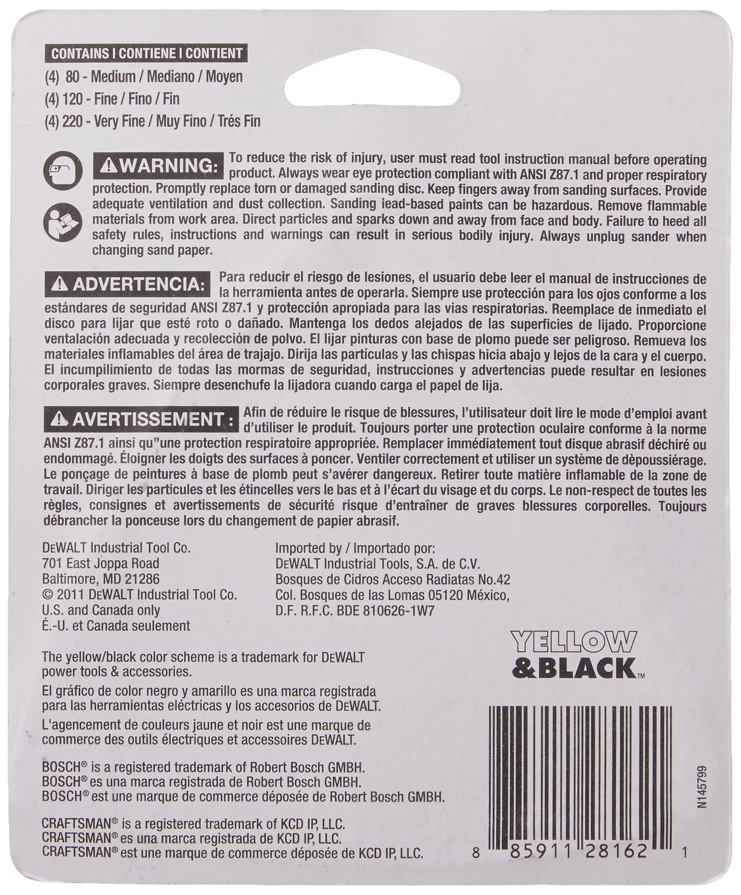 DEWALT Sandpaper Assortment, Hook and Loop Triangle, 12-Pack (DWASPTRI)