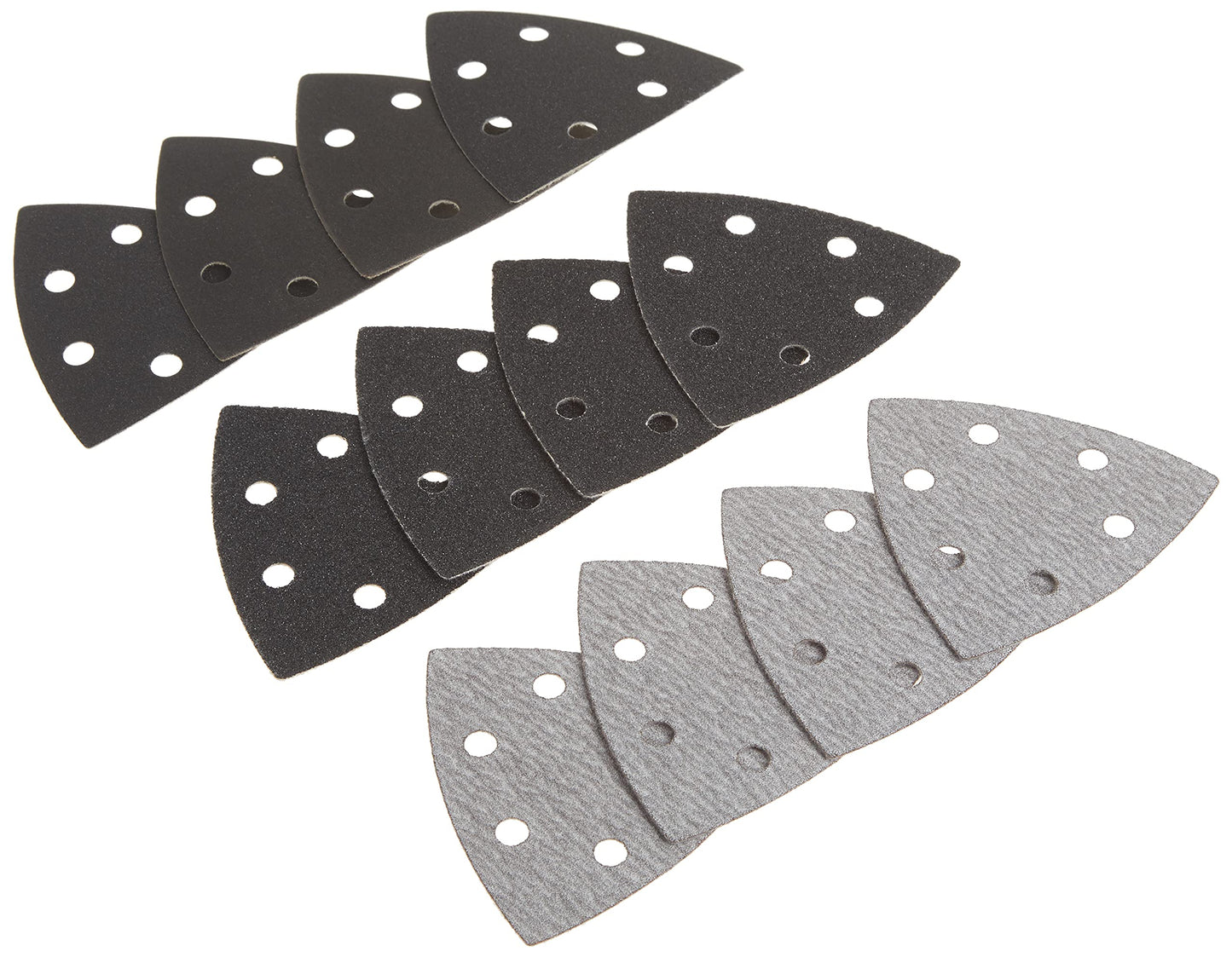 DEWALT Sandpaper Assortment, Hook and Loop Triangle, 12-Pack (DWASPTRI)