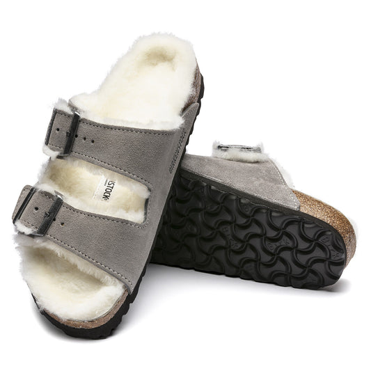 Birkenstock Arizona Fur ( Stone coin )