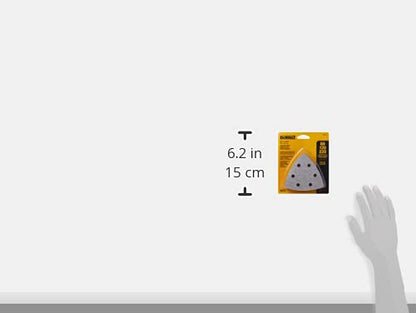 DEWALT Sandpaper Assortment, Hook and Loop Triangle, 12-Pack (DWASPTRI)