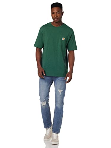 Carhartt Men's Standard Loose Fit Heavyweight Short-Sleeve Pocket T-Shirt (Also Available in Big & Tall), North Woods Heather, X-Large