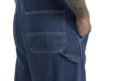 Carhartt Men's Loose Fit Denim Bib Overall, Darkstone, 36 x 34