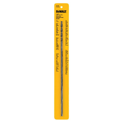 DEWALT DW1606 1/4-Inch by 12-Inch Extra Long Black Oxide Drill Bit
