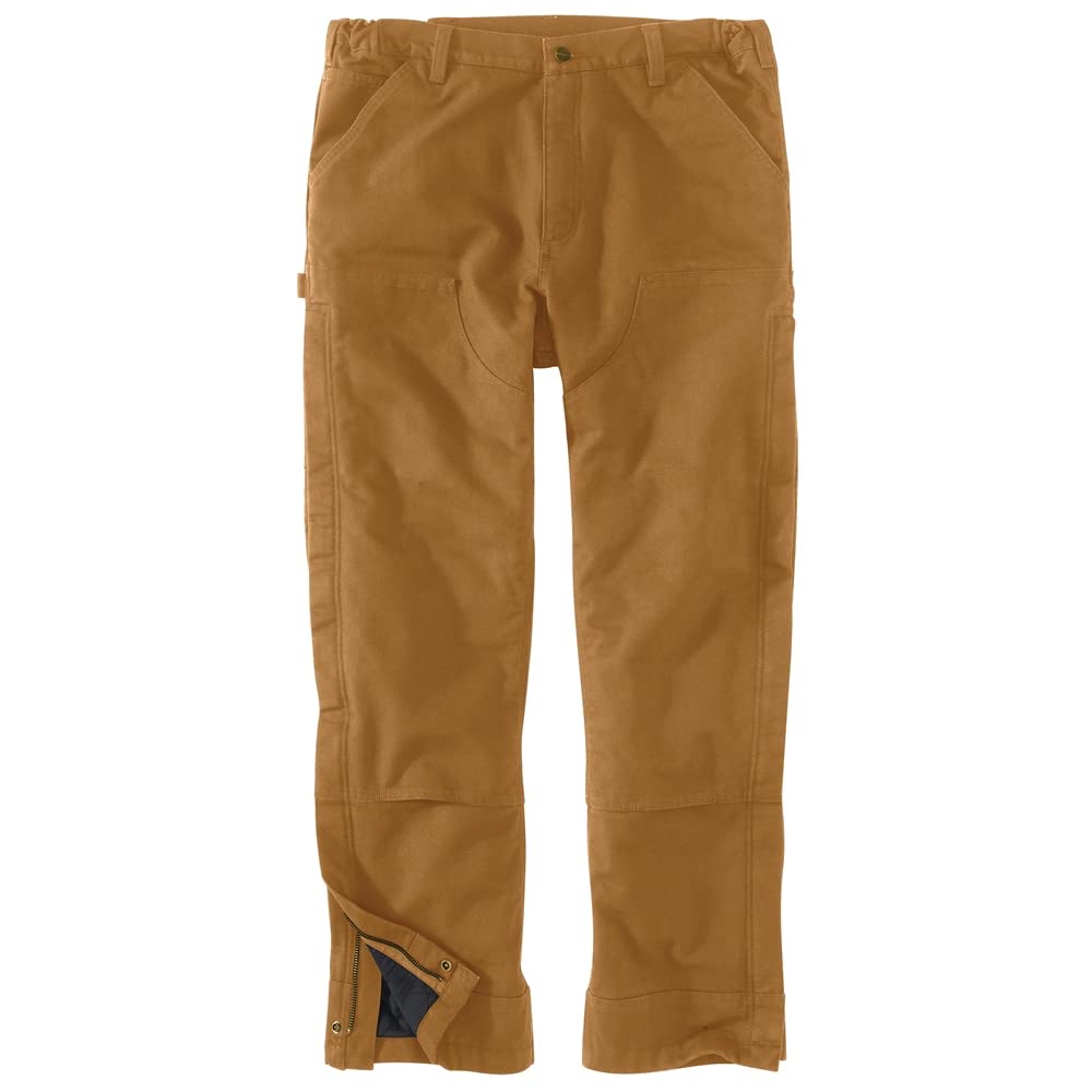 Carhartt Men's Loose Fit Washed Duck Insulated Pant, Brown, Medium