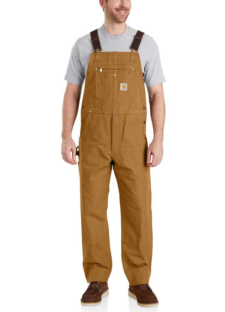 Carhartt Men'sRelaxed Fit Duck Bib Overall Carhartt Brown,L32-W38