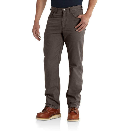 Carhartt Men's Rugged Flex Rigby Five Pocket Pant, Dark Coffee, 32W X 30L