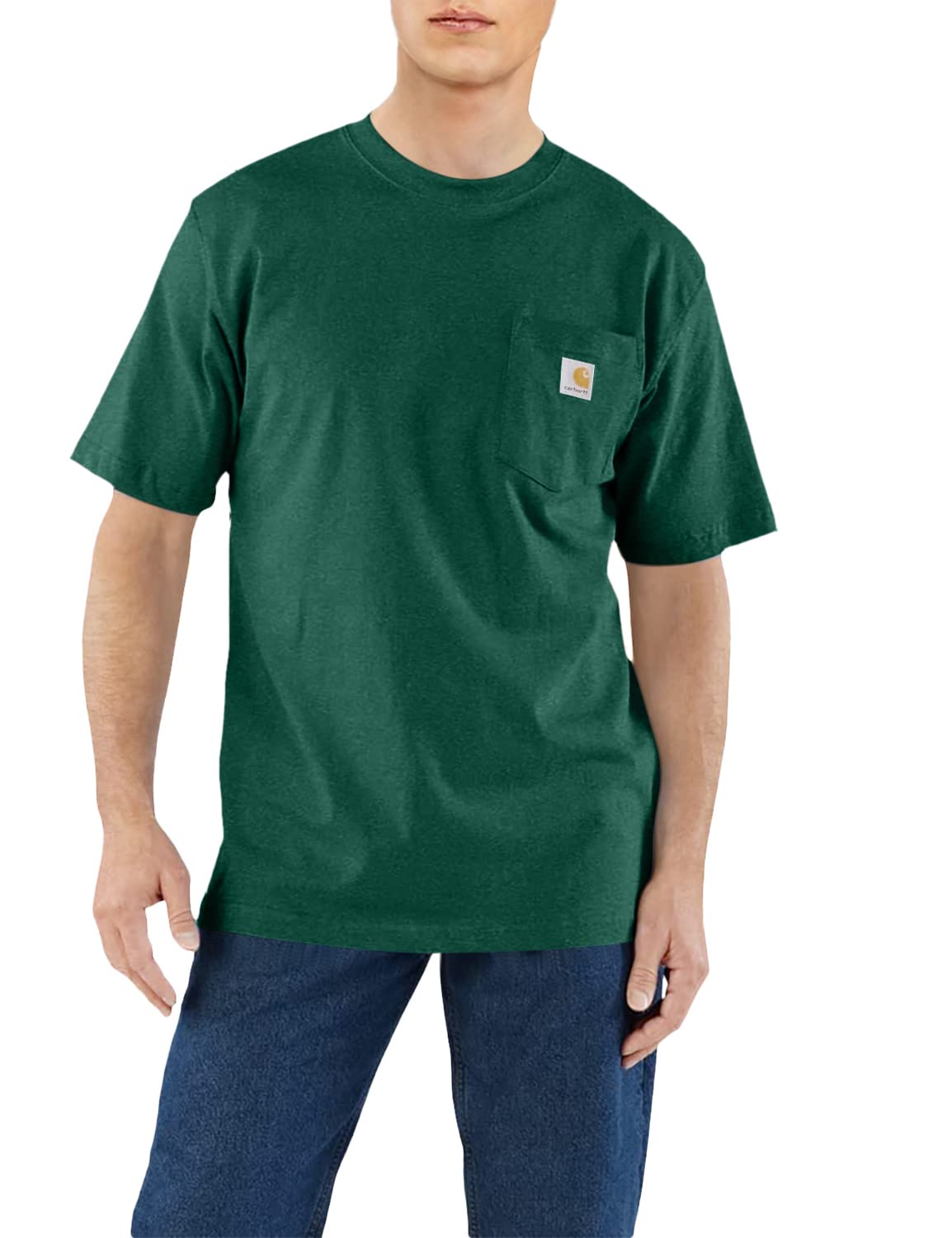 Carhartt Men's Standard Loose Fit Heavyweight Short-Sleeve Pocket T-Shirt (Also Available in Big & Tall), North Woods Heather, X-Large