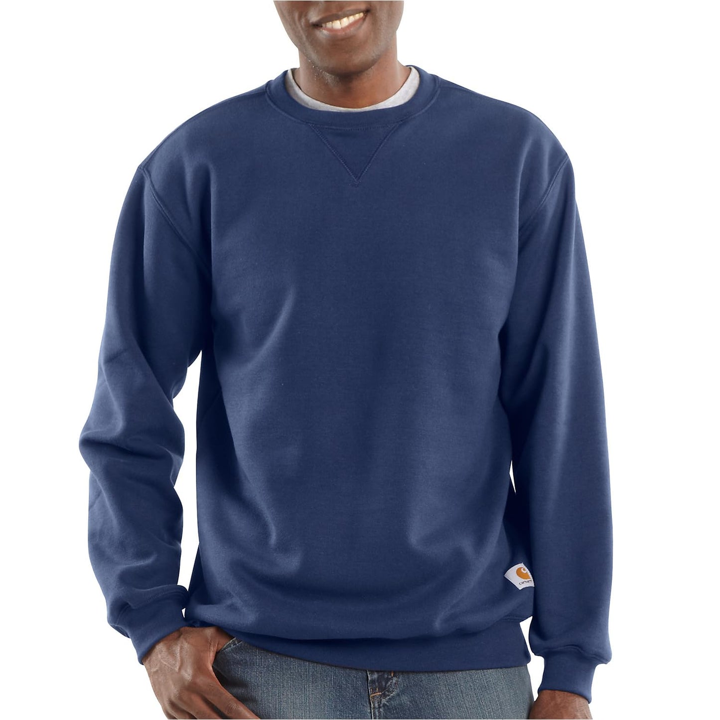 Carhartt Men's Midweight Crewneck Sweatshirt,New Navy,Small