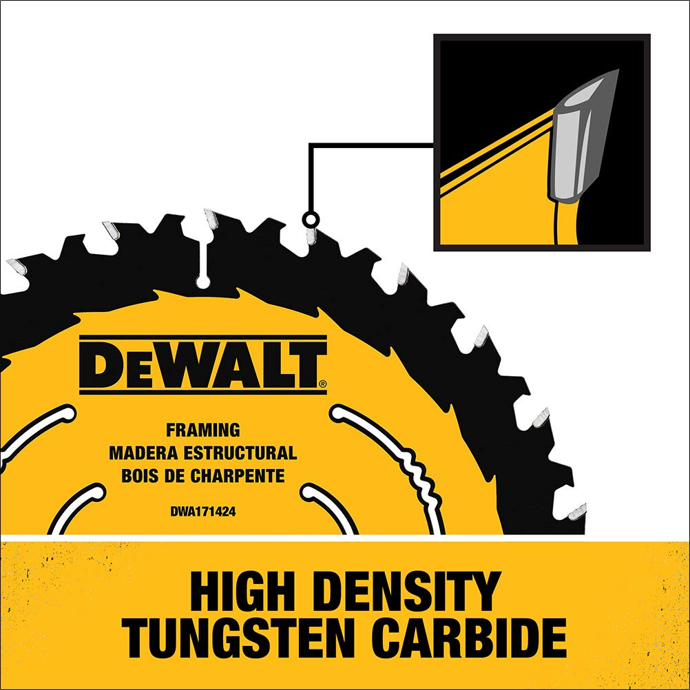 DEWALT Circular Saw Blade, 7 1/4 Inch, 40 Tooth, Wood Cutting (DWA171440)