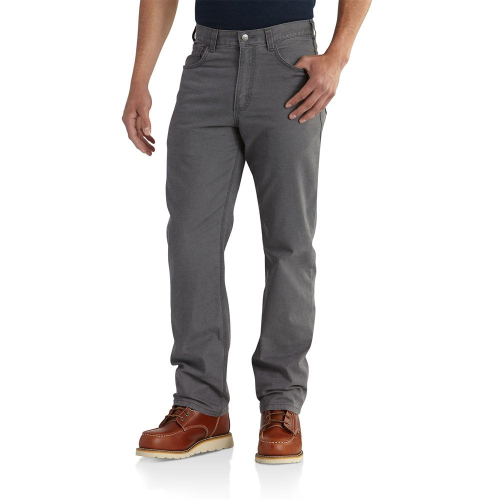 Carhartt Men's Rugged Flex Rigby Five Pocket Pant, Gravel, 36W X 30L