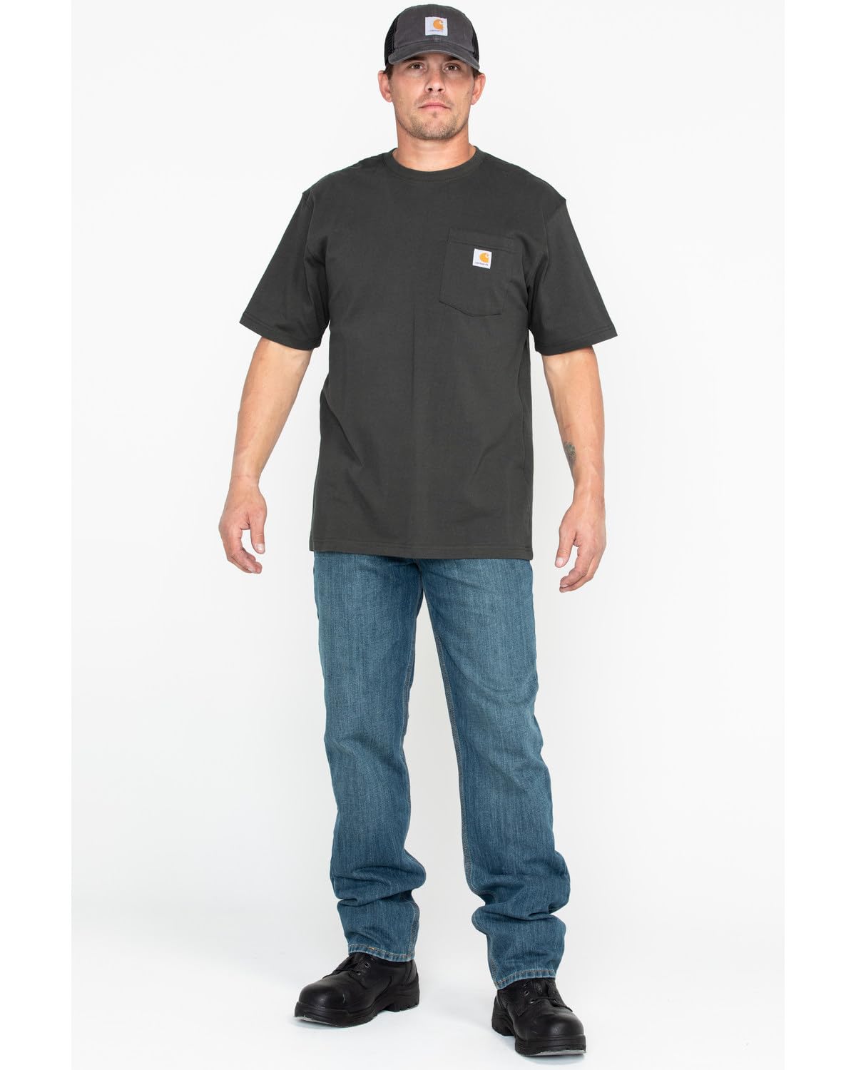 Carhartt Men's Loose Fit Heavyweight Short-Sleeve Pocket T-Shirt (Also Available in Big, Peat, XX-Large Tall