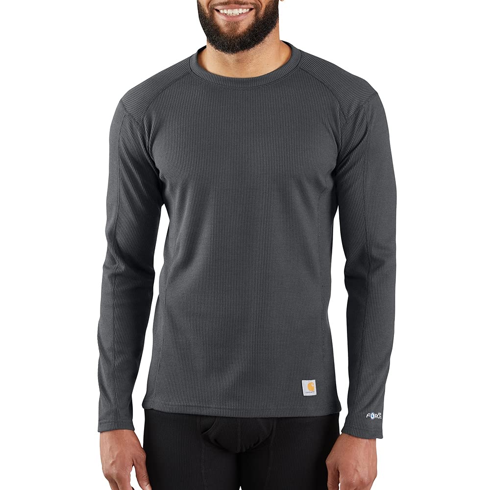 Carhartt Men's Base Force Midweight Classic Crew, Shadow, Large