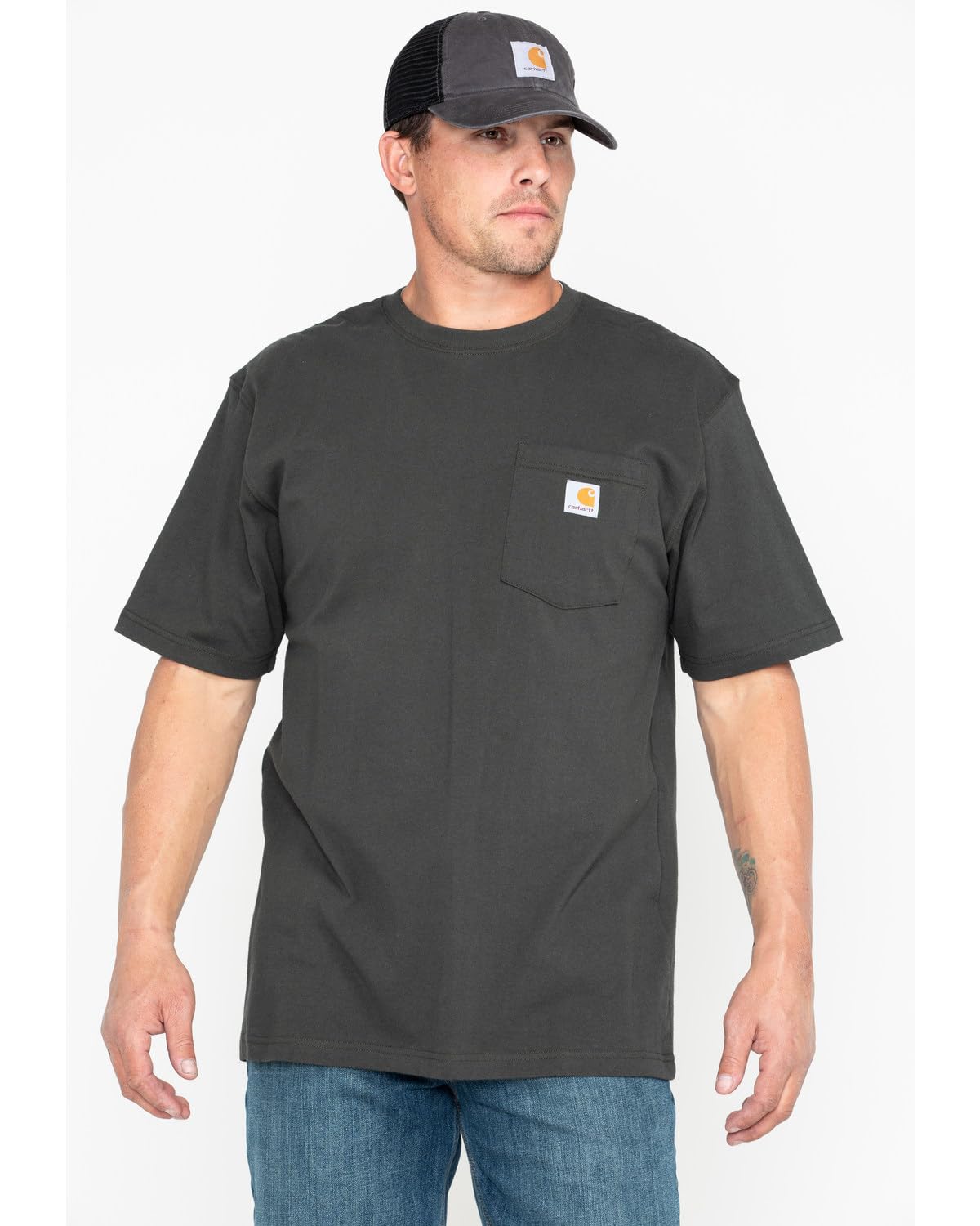 Carhartt Men's Loose Fit Heavyweight Short-Sleeve Pocket T-Shirt (Also Available in Big, Peat, XX-Large Tall