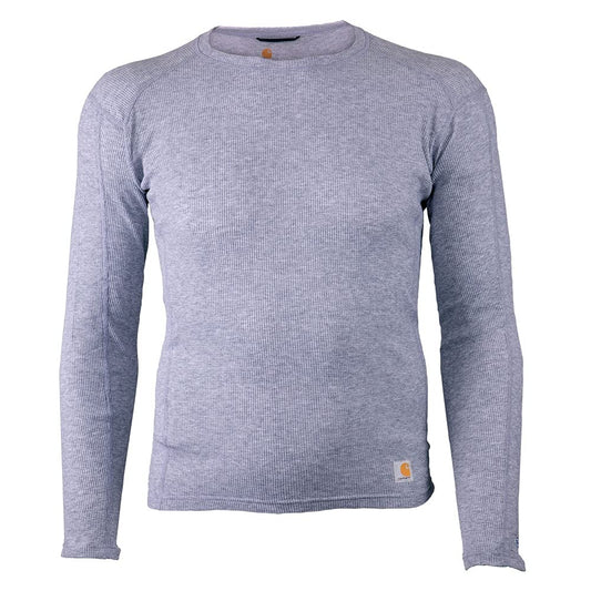 Carhartt Men's Base Force 100% Cotton Midweight Classic Crew, Heather Grey, Medium