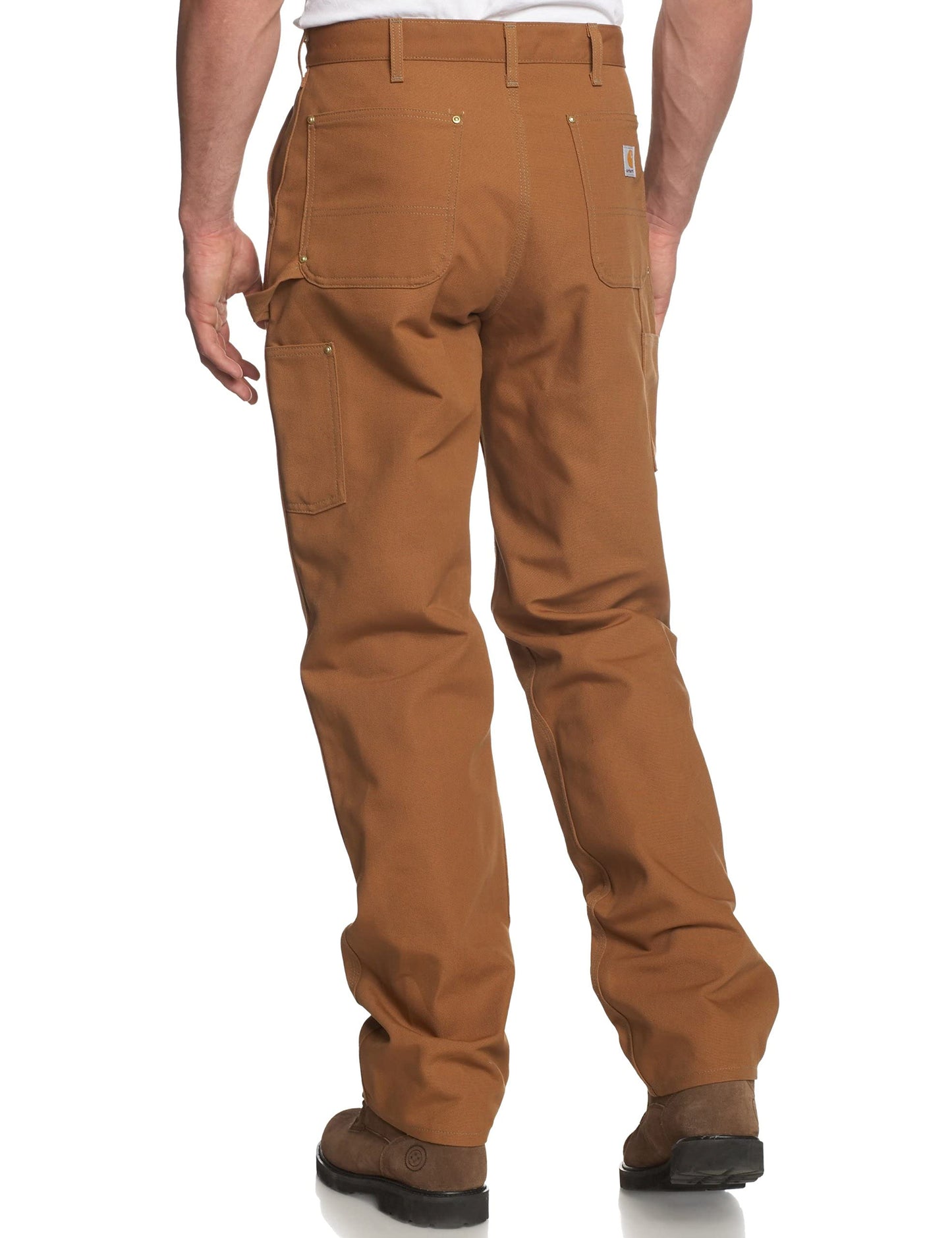 Carhartt mens Firm Duck Double- Front Dungaree B01 work utility pants, Carhartt Brown, 38W x 36L US