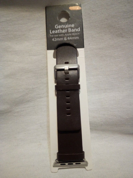 Tzumi 18062842DBW2 42 Mm Leather Watch Band for Apple Dark Brown