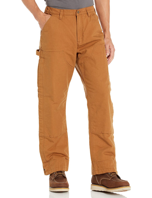 Carhartt Men's Loose Fit Washed Duck Insulated Pant, Brown, Medium