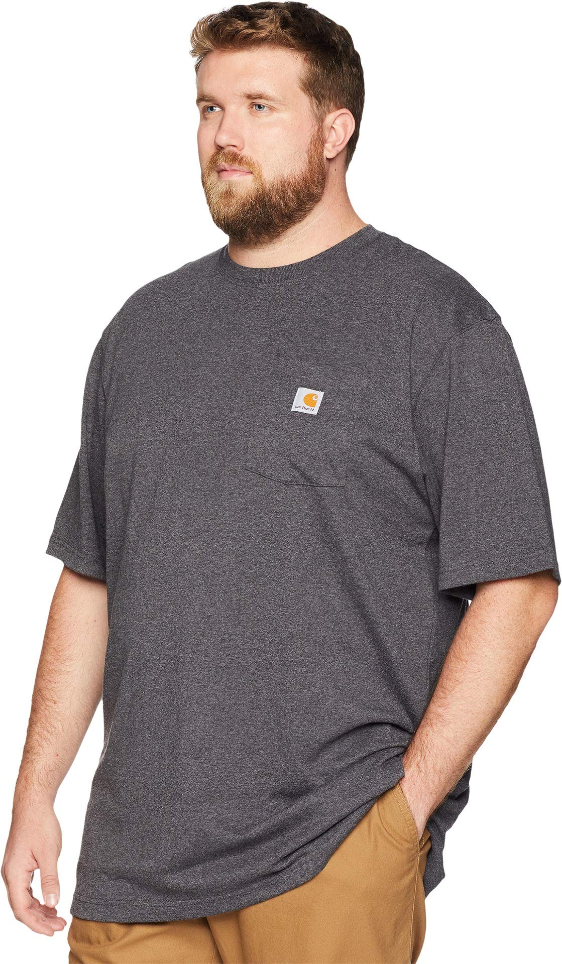 Carhartt Men's Loose Fit Heavyweight Short-Sleeve Pocket T-Shirt (Also Available in Big, Carbon Heather, XX-Large Tall