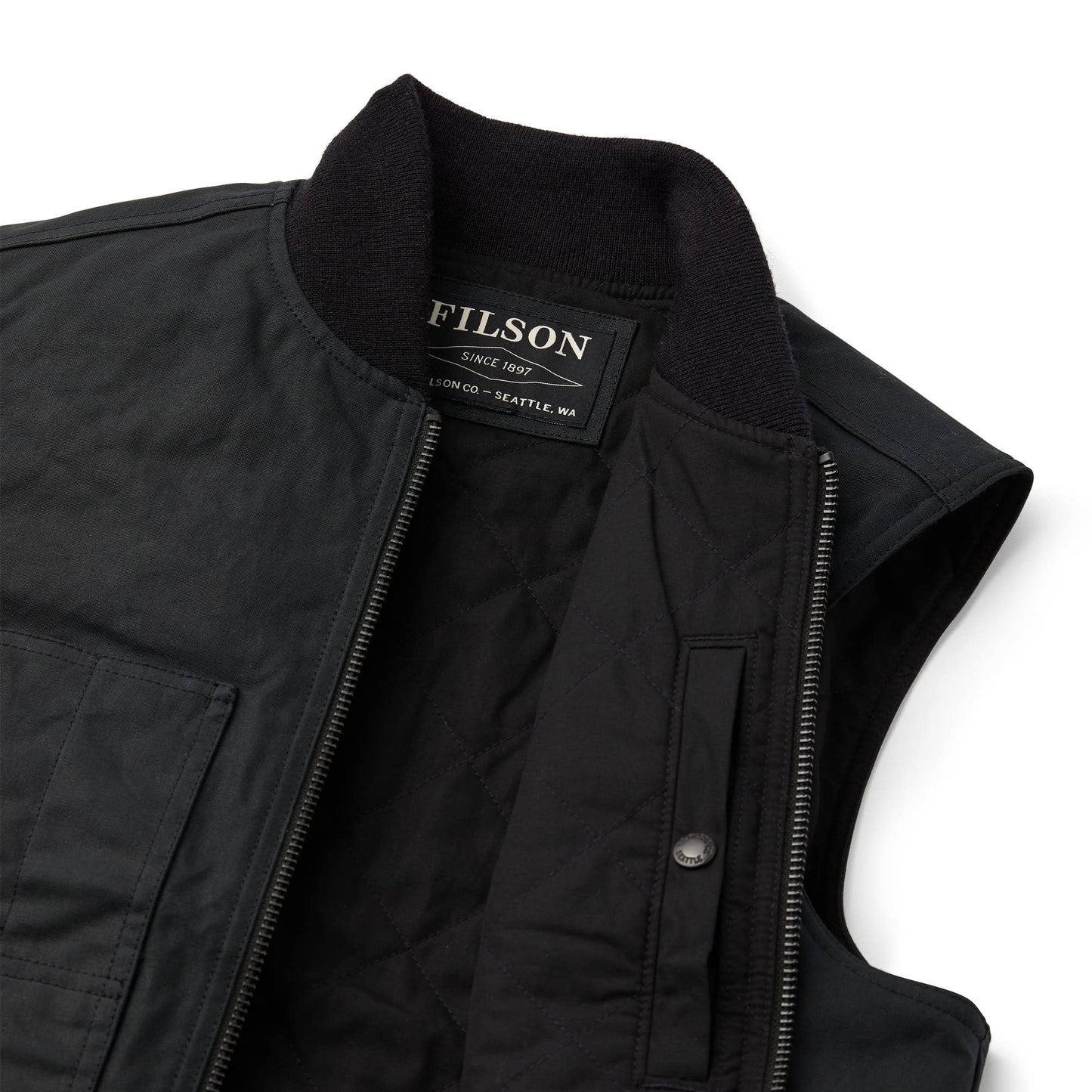 C. C. Filson Filson Tin Cloth Insulated Work Vest Black (Large)