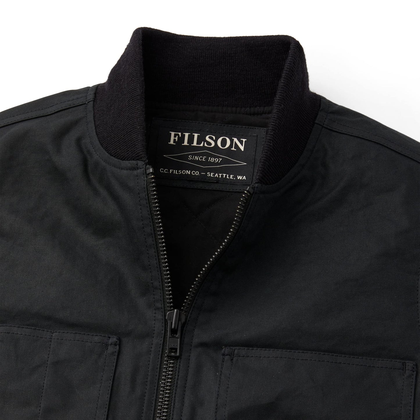 C. C. Filson Filson Tin Cloth Insulated Work Vest Black (Large)