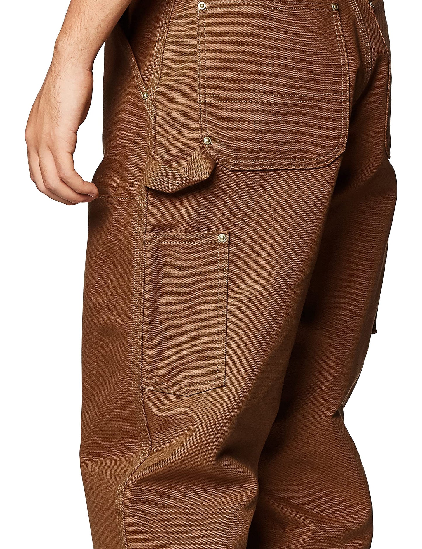 Carhartt mens Firm Duck Double- Front Dungaree B01 work utility pants, Carhartt Brown, 38W x 36L US