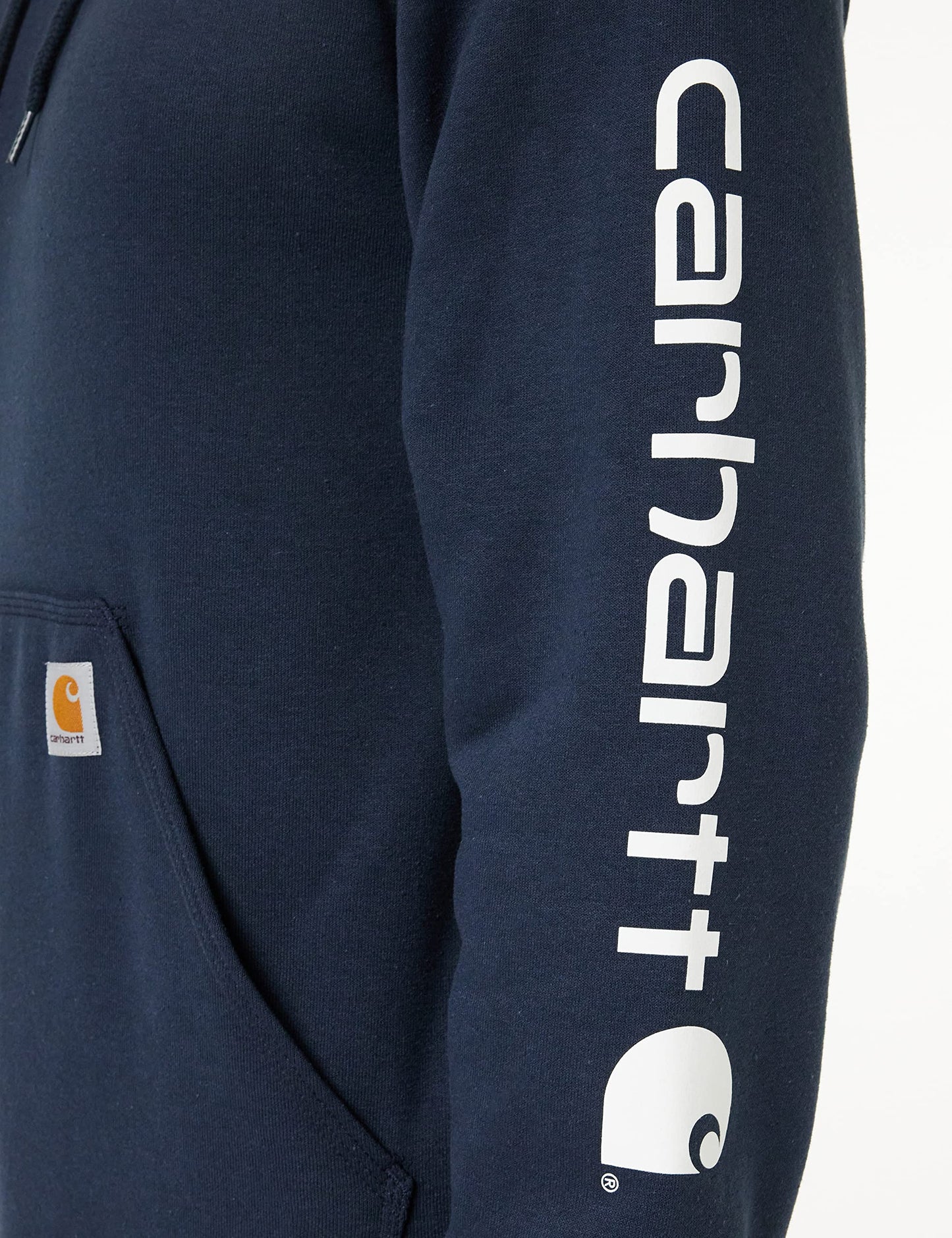 Carhartt Men's Loose Fit Midweight Logo Sleeve Graphic Sweatshirt (Also Available in Big & Tall), New Navy, 3X-Large