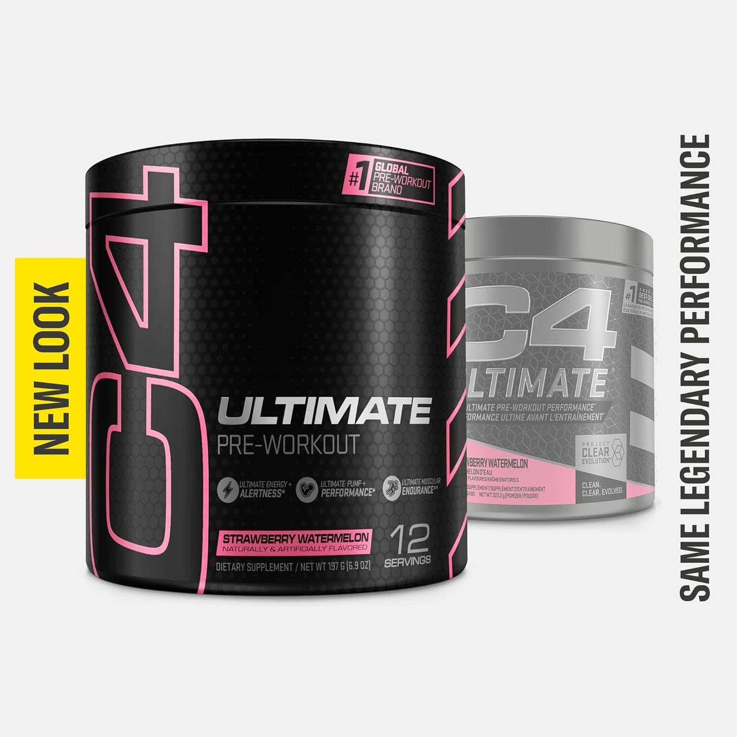 Cellucor C4 Ultimate Pre Workout Powder Strawberry Watermelon | Sugar Free Preworkout Energy Supplement for Men & Women | 300mg Caffeine + 3.2g Beta Alanine + 2 Patented Creatines | 12 Servings