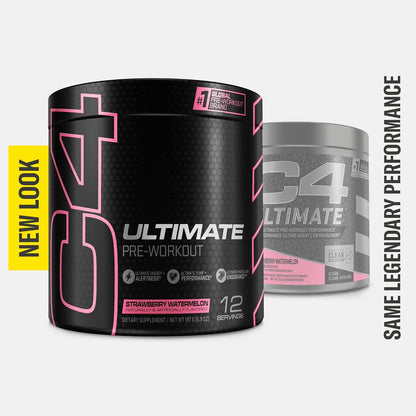 Cellucor C4 Ultimate Pre Workout Powder Strawberry Watermelon | Sugar Free Preworkout Energy Supplement for Men & Women | 300mg Caffeine + 3.2g Beta Alanine + 2 Patented Creatines | 12 Servings