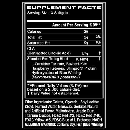 Cellucor CLK Non-Stimulant Fat Burner for Weight Loss with CLA, Conjugated Linoleic Acid, Raspberry Ketones, L-Carnitine, 90 Softgels