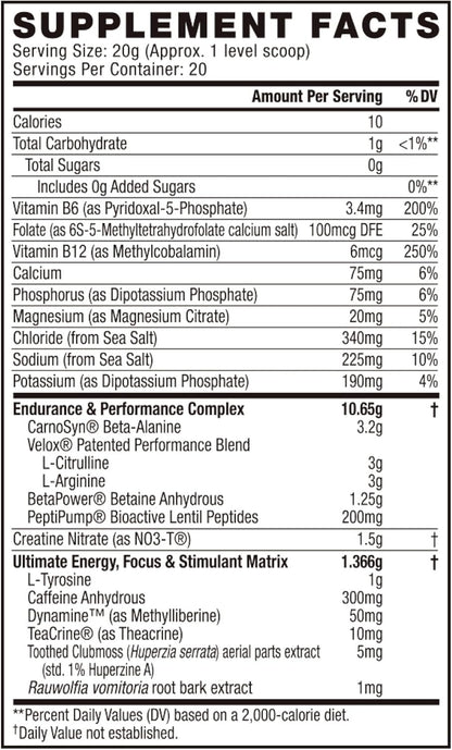 Cellucor C4 Ultimate Pre Workout Powder - Sugar Free Preworkout Energy Supplement for Men & Women - 300mg Caffeine + TeaCrine + Dynamine + Creatine - Frozen Bombsicle, 20 Servings